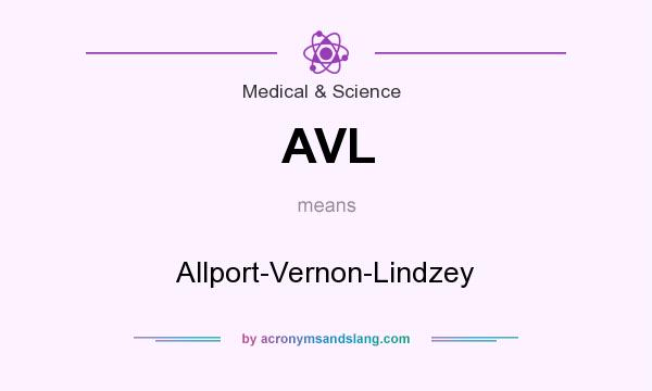 What does AVL mean? It stands for Allport-Vernon-Lindzey