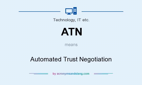 What does ATN mean? It stands for Automated Trust Negotiation