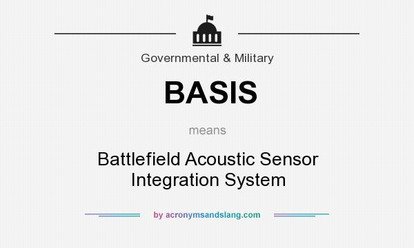 What does BASIS mean? It stands for Battlefield Acoustic Sensor Integration System