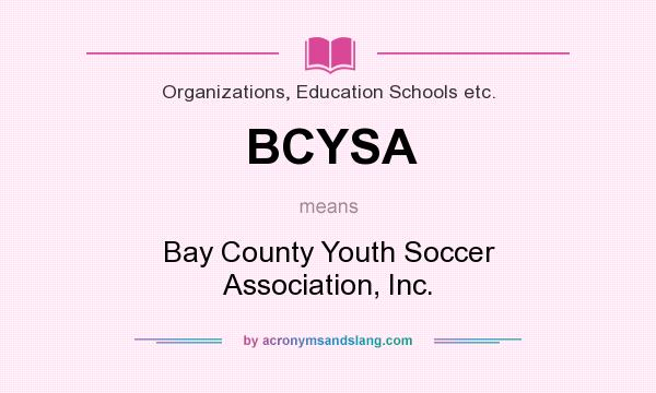 What does BCYSA mean? It stands for Bay County Youth Soccer Association, Inc.