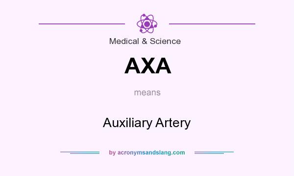 What does AXA mean? It stands for Auxiliary Artery