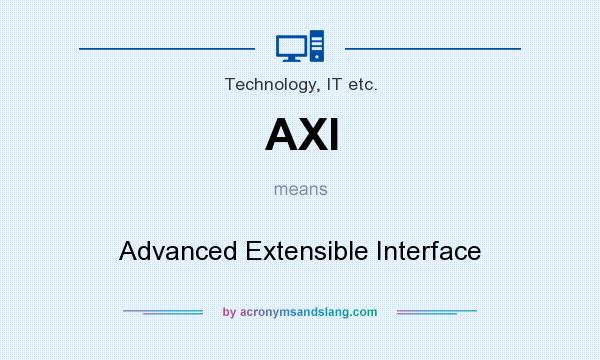 What does AXI mean? It stands for Advanced Extensible Interface
