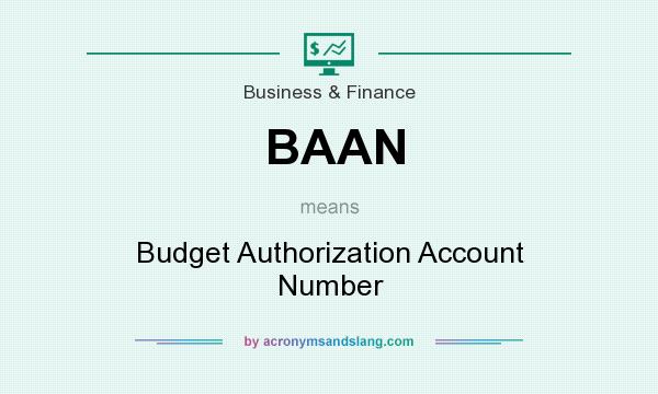 What does BAAN mean? It stands for Budget Authorization Account Number
