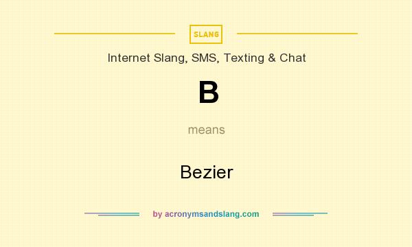 What does B mean? It stands for Bezier