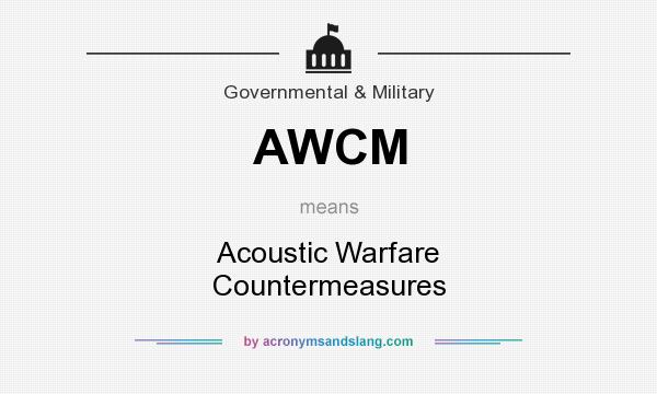 What does AWCM mean? It stands for Acoustic Warfare Countermeasures