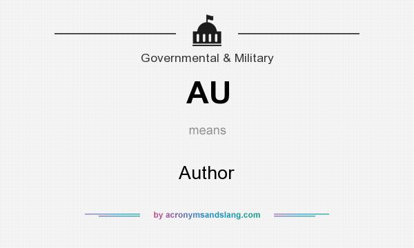 What does AU mean? It stands for Author