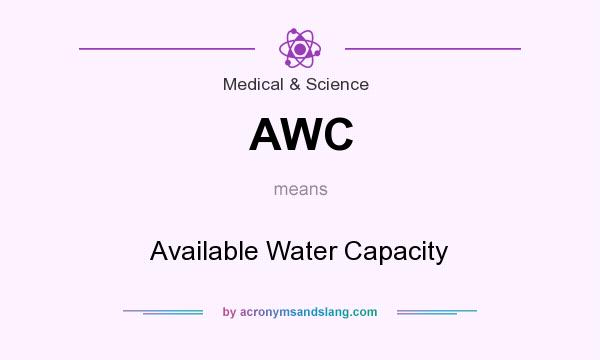 What does AWC mean? It stands for Available Water Capacity