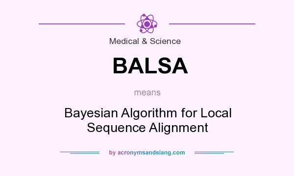 What does BALSA mean? It stands for Bayesian Algorithm for Local Sequence Alignment