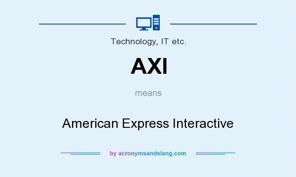 What does AXI mean? It stands for American Express Interactive