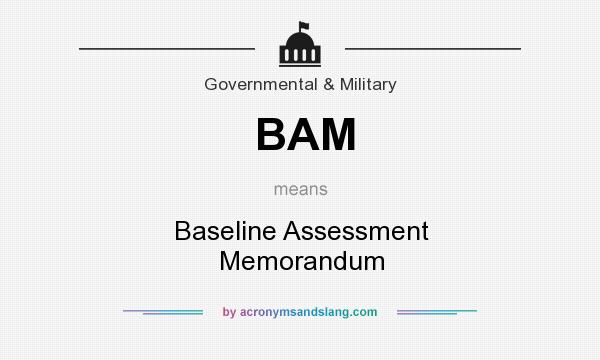 What does BAM mean? It stands for Baseline Assessment Memorandum