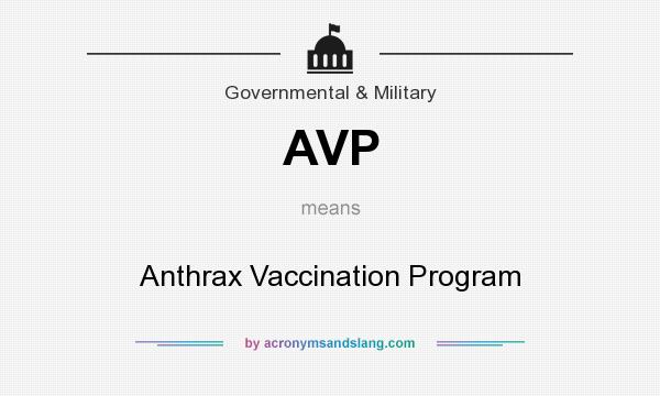 What does AVP mean? It stands for Anthrax Vaccination Program
