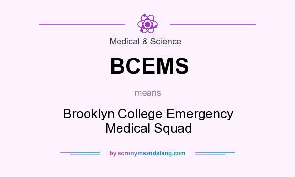 What does BCEMS mean? It stands for Brooklyn College Emergency Medical Squad
