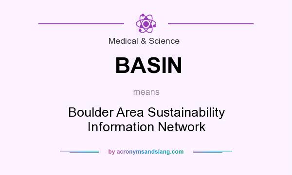 What does BASIN mean? It stands for Boulder Area Sustainability Information Network