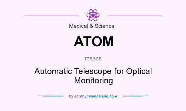 What does ATOM mean? It stands for Automatic Telescope for Optical Monitoring