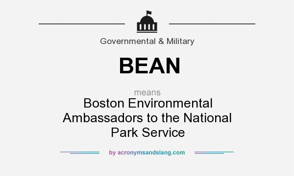 What does BEAN mean? It stands for Boston Environmental Ambassadors to the National Park Service