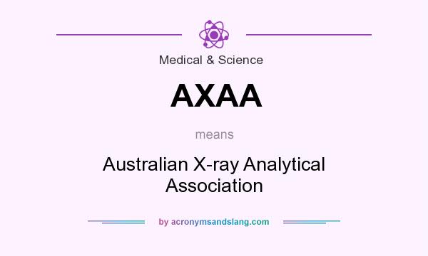 What does AXAA mean? It stands for Australian X-ray Analytical Association