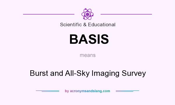 What does BASIS mean? It stands for Burst and All-Sky Imaging Survey