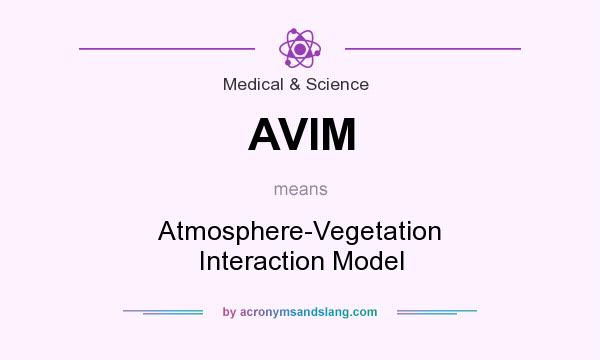 What does AVIM mean? It stands for Atmosphere-Vegetation Interaction Model