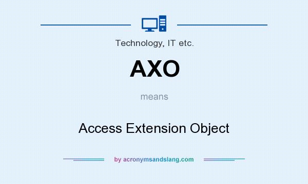What does AXO mean? It stands for Access Extension Object