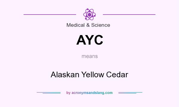 What does AYC mean? It stands for Alaskan Yellow Cedar