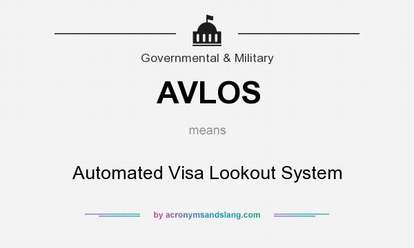 What does AVLOS mean? It stands for Automated Visa Lookout System
