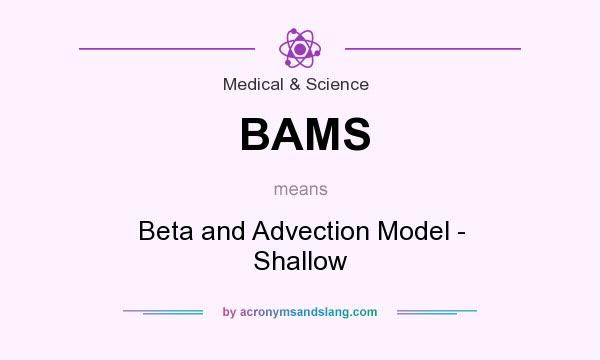 What does BAMS mean? It stands for Beta and Advection Model - Shallow