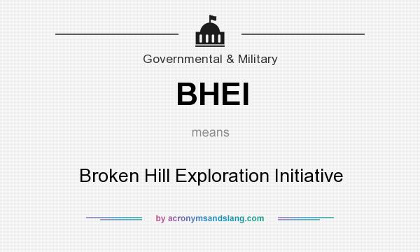 What does BHEI mean? It stands for Broken Hill Exploration Initiative