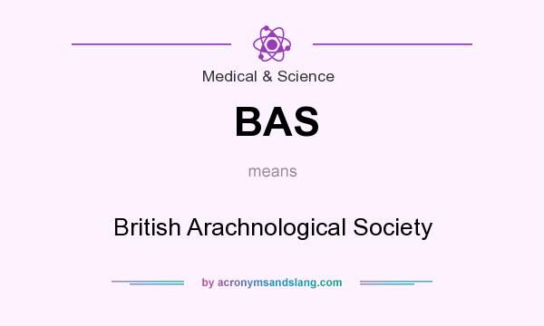 What does BAS mean? It stands for British Arachnological Society