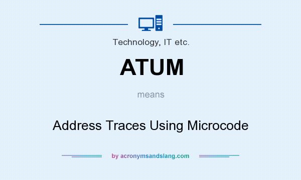 What does ATUM mean? It stands for Address Traces Using Microcode