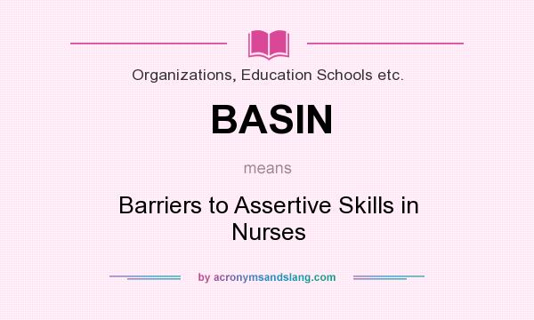 What does BASIN mean? It stands for Barriers to Assertive Skills in Nurses