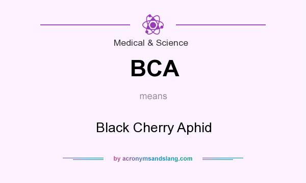 What does BCA mean? It stands for Black Cherry Aphid