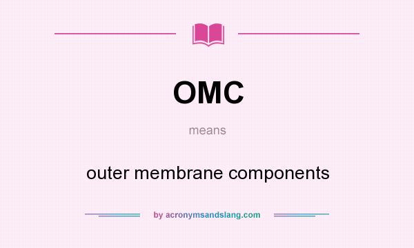 What does OMC mean? It stands for outer membrane components