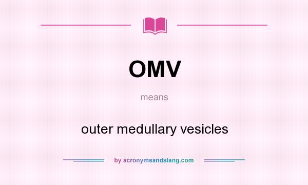What does OMV mean? It stands for outer medullary vesicles