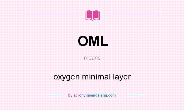What does OML mean? It stands for oxygen minimal layer