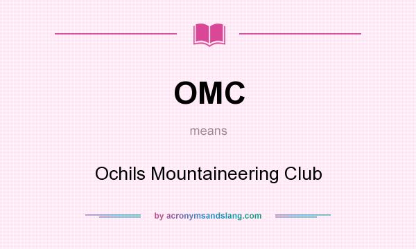 What does OMC mean? It stands for Ochils Mountaineering Club
