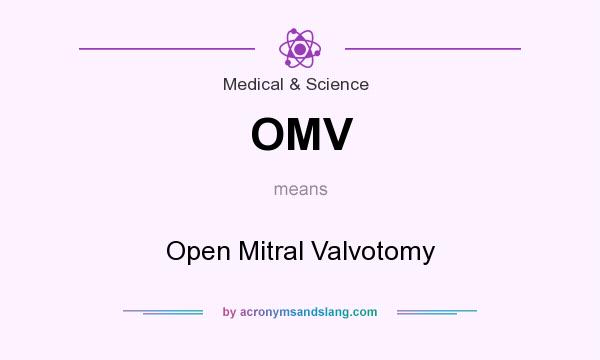 What does OMV mean? It stands for Open Mitral Valvotomy