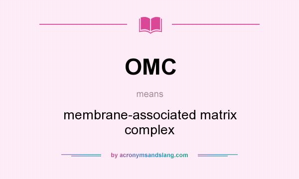 What does OMC mean? It stands for membrane-associated matrix complex