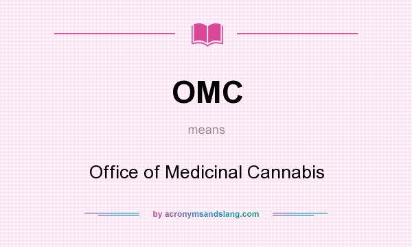 What does OMC mean? It stands for Office of Medicinal Cannabis