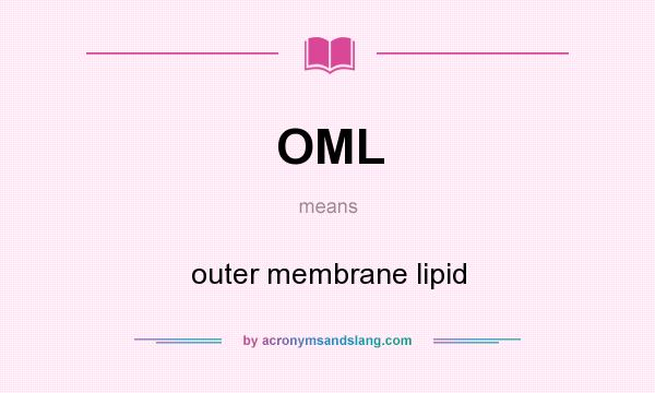 What does OML mean? It stands for outer membrane lipid