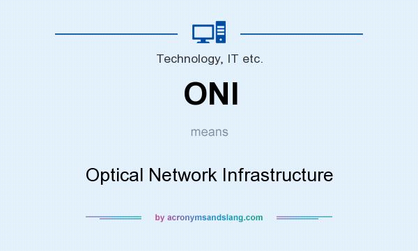 What does ONI mean? It stands for Optical Network Infrastructure