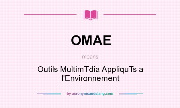 What does OMAE mean? It stands for Outils MultimTdia AppliquTs a l`Environnement