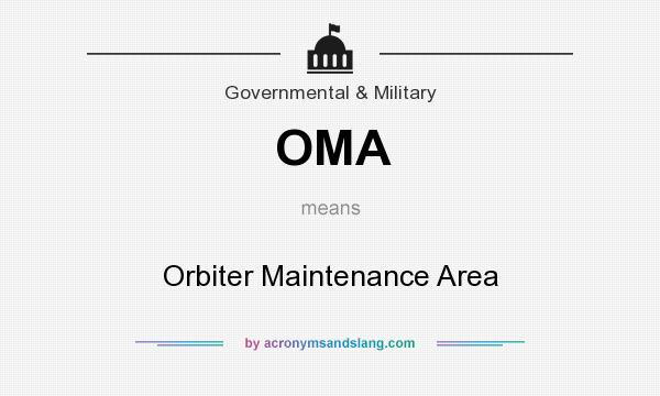 What does OMA mean? It stands for Orbiter Maintenance Area