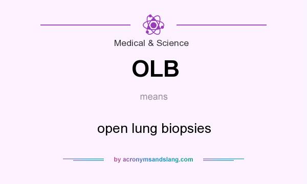 What does OLB mean? It stands for open lung biopsies