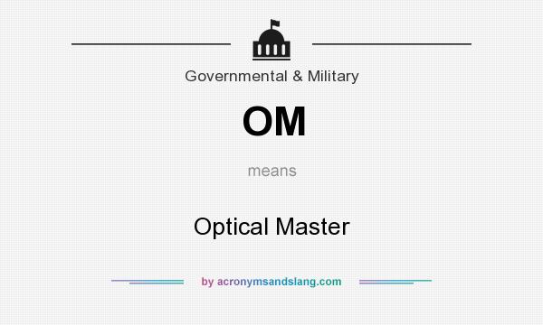 What does OM mean? It stands for Optical Master