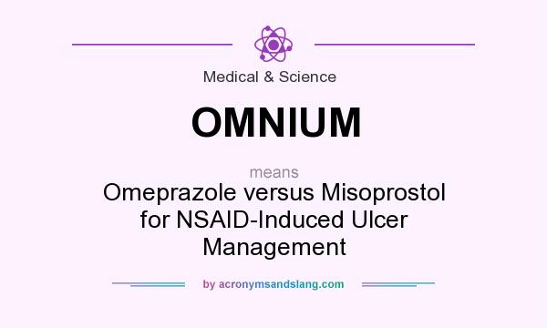 What does OMNIUM mean? It stands for Omeprazole versus Misoprostol for NSAID-Induced Ulcer Management