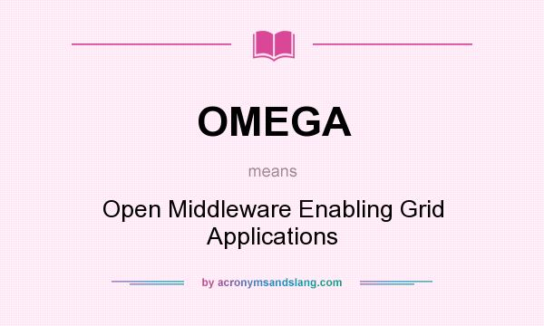 What does OMEGA mean? It stands for Open Middleware Enabling Grid Applications
