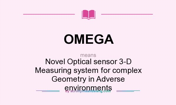 What does OMEGA mean? It stands for Novel Optical sensor 3-D Measuring system for complex Geometry in Adverse environments