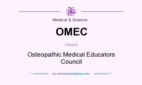 What does OMEC mean? It stands for Osteopathic Medical Educators Council