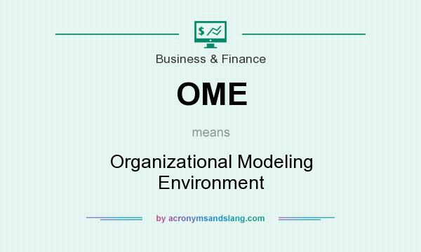 What does OME mean? It stands for Organizational Modeling Environment