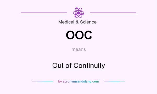 What does OOC mean? It stands for Out of Continuity